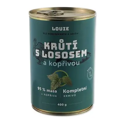 Konzerva LOUIE krůtí s lososem a kopřivou 400g