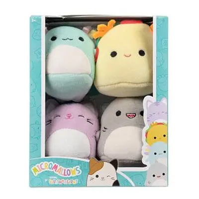 SQUISHMALLOWS Micromallows 4Pack - Axolotl, Kočka, Taco, Žralok