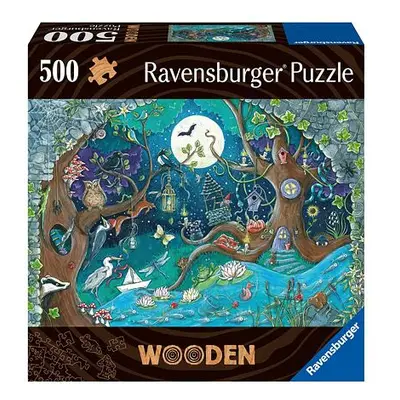 Ravensburger Dřevěné puzzle Kouzelný les 500 dílků