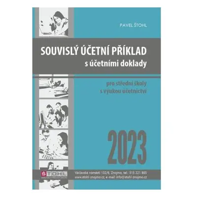 Souvislý účetní příklad s účetními doklady 2023