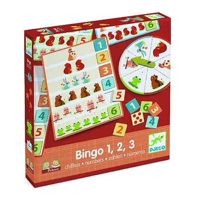 DJECO Edukativní hra Eduludo Bingo 1, 2, 3