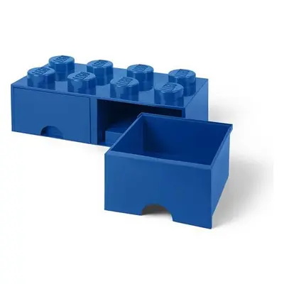 Lego úložný box 8 se šuplíky - modrá