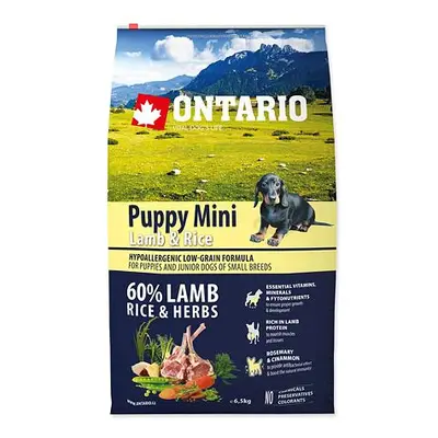 ONTARIO Puppy Mini Lamb & Rice 6,5 kg