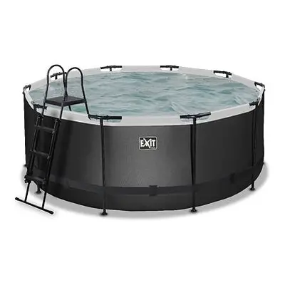 EXIT Frame Pool o360x122cm (12v Sand filter) – Black-Leather Style