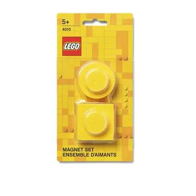 LEGO magnetky, set 2 ks - žlutá