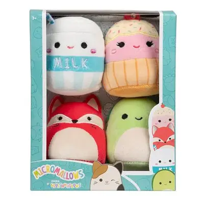 SQUISHMALLOWS Micromallows 4Pack - Liška, Želva, Mlíčko, Dortík