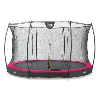 EXIT TOYS Silhouette pozemní trampolína ø427cm s ochrannou sítí - růžová