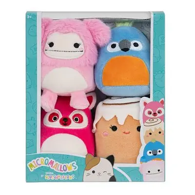 SQUISHMALLOWS Micromallows 4Pack - Mýval, Bigfoot, Ara, Skořicová rolka