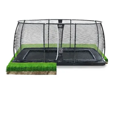 EXIT TOYS Dynamická přízemní trampolína 305x519cm s ochrannou sítí - černá