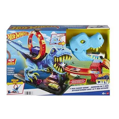 Mattel Hot Wheels City Smyčka se žravým T-Rexem