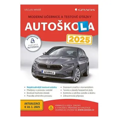 Autoškola 2025 - Moderní učebnice a testové otázky