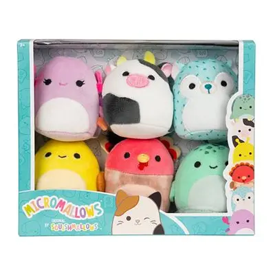 SQUISHMALLOWS Micromallows 6Pack - Krab, Želva, Kráva, Krocan, Ježek, Slimák