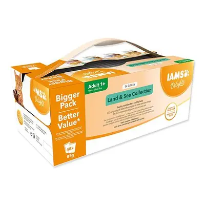 Kapsičky IAMS Delights mořské a suchozem. maso v omáčce multipack (48x85g) 4080 g