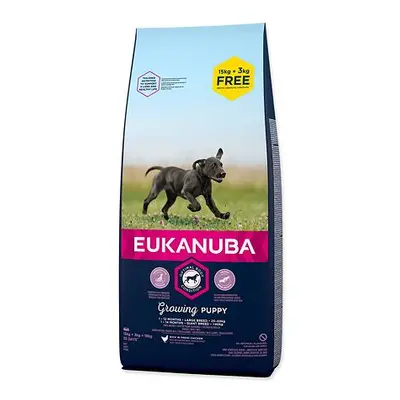 Krmivo EUKANUBA Puppy Large 15+3kg ZDARMA