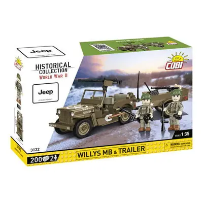 Cobi II WW Willys MB s přívěsem