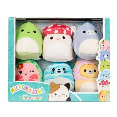 SQUISHMALLOWS Micromallows 6Pack - Lev, Dinosaur, Kvajáva, Hříbek, Drak, Tuleň