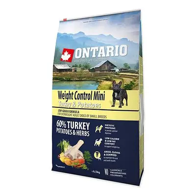 ONTARIO Dog Mini Weight Control Turkey & Potatoes 6.5 kg