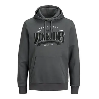 Jack&Jones Pánská mikina JJELOGO 12189736 Asphalt