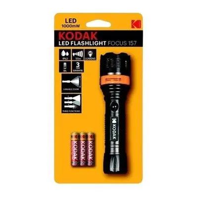 LED svítilna Kodak Focus 157 Flashlight + 3x AAA Extra Heavy Duty