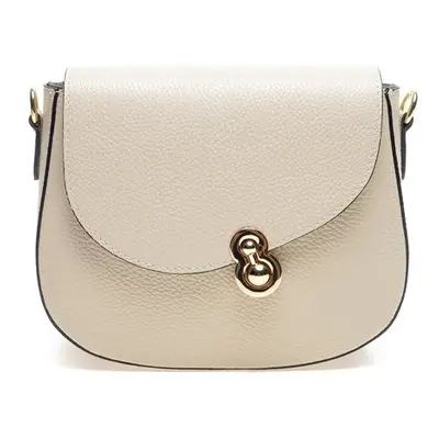 Carla Ferreri Dámská kožená crossbody kabelka CF1777 Beige