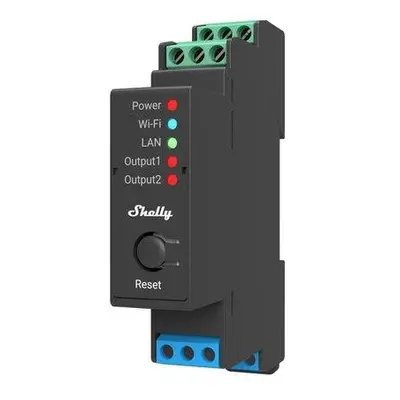 Shelly Pro 2 - spínací modul 2x 16A (LAN, WiFi, Bluetooth)