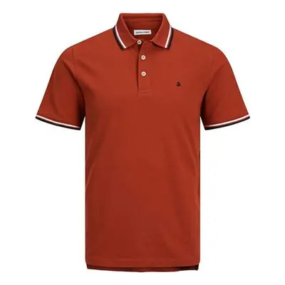 Jack&Jones Pánské polo triko JJEPAULOS Slim Fit 12136668 Red Ochre