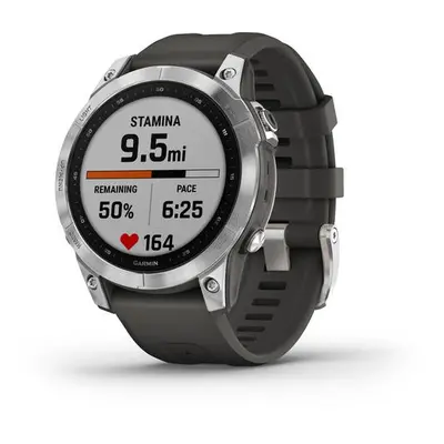 Garmin fenix 7 Glass, Silver/ Graphite Band