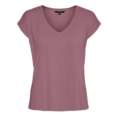 Vero Moda Dámské triko VMFILLI Relaxed Fit 10247666 Mesa Rose