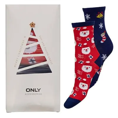 ONLY 2 PACK - dámské ponožky ONLCHRISTMAS 15327377 Night Sky