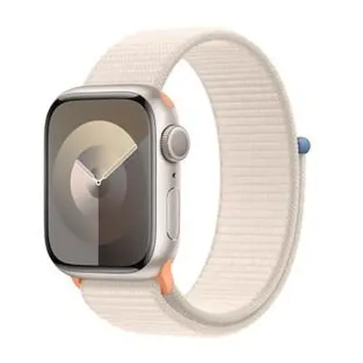 Apple Watch Series 9 41mm Hvězdně bílý hliník s hvězdně bílým provlékacím řemínkem