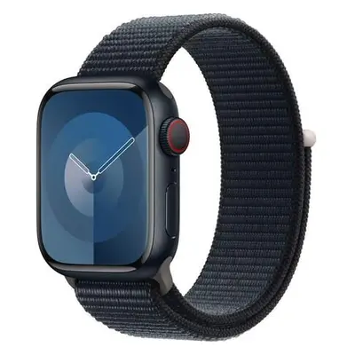 Apple Watch Series 9 Cellular 41mm Temně inkoustový hliník s temně inkoustovým provlékacím řemín