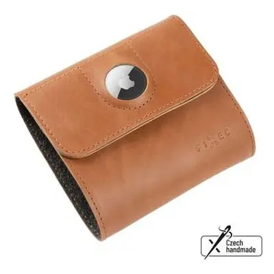 Kožená peněženka FIXED Classic Wallet for AirTag z pravé hovězí kůže, hnědá