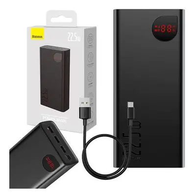 Powerbanka Baseus Adaman, 40000mAh, 3xUSB, USB-C 22,5W (černá)