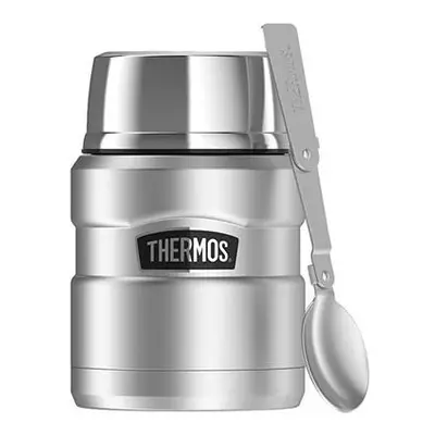 Thermos Style Termoska na jídlo se skládací lžící a šálkem - nerez 470 ml