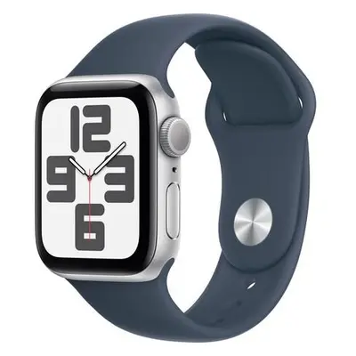 Apple Watch SE (2022) GPS 40mm sportovní silikonový řemínek bouřkově modrý M/L