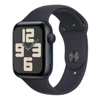 Apple Watch SE (2022) GPS 44mm sportovní silikonový řemínek temně inkoustový M/L