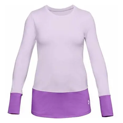 Under Armour Dívčí triko ColdGear LS Crew crystal lilac YM