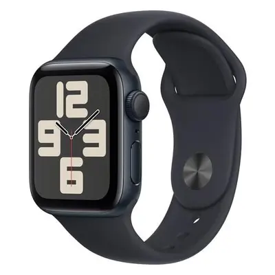 Apple Watch SE (2022) GPS 40mm sportovní silikonový řemínek temně inkoustový S/M