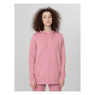 4F Dámská bavlněná mikina light pink L