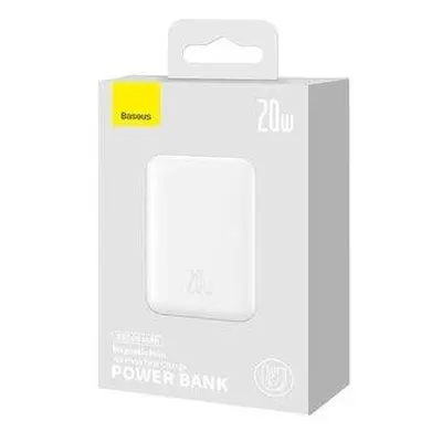 Powerbanka Baseus Magnetic, 10000mAh, USB-C 20W (bílá)