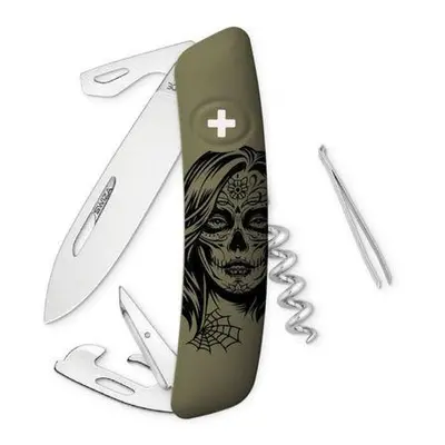 Swiza kapesní nůž D03 Girls Skull olive