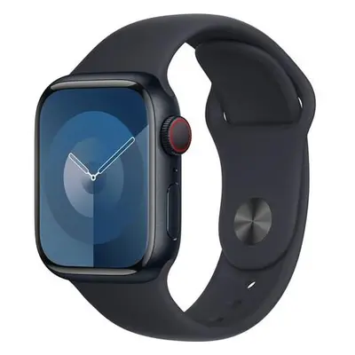 Apple Watch Series 9 Cellular 45mm Temně inkoustový hliník s inkoustovým sportovním řemínkem M/L