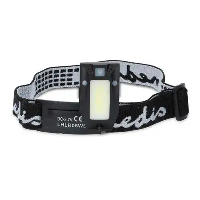 NEDIS LED čelovka/ 180 lm/ napájení z baterie/ napájení z USB/ 3.7 V DC/ včetně baterií/ dobíjec