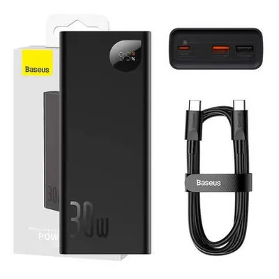 Powerbanka Baseus Adaman Metal, 20000mAh, 2xUSB, USB-C 30W (černá)