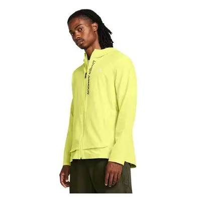 Under Armour Pánská běžecká bunda Outrun The Storm Jacket lime yellow