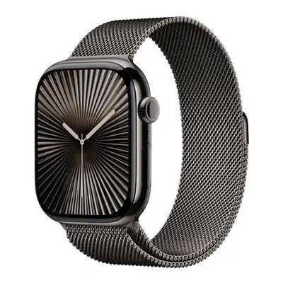 Apple Watch Series 10 GPS + Cellular 46mm Slate Titanium Case with Slate Milanese Loop - S/M (MC