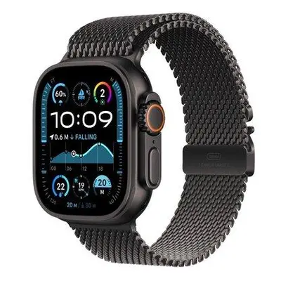 Apple Watch Ultra 2 GPS + Cellular 49mm Black Titanium Case with Black Titanium Milanese Loop - 