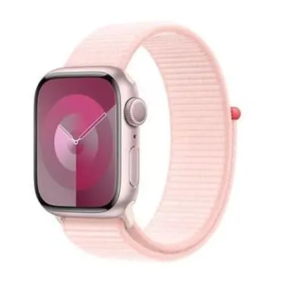 Apple Watch Series 9 41mm Růžový hliník se světle růžovým provlékacím řemínkem