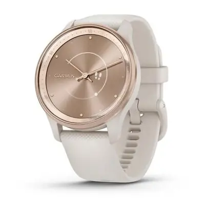 Garmin vivomove Trend, Nerezová luneta Peach Gold, pouzdro Ivory, silikonový