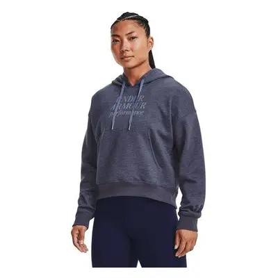 Under Armour Dámská bavlněná mikina Essential Script Hoodie tempered steel